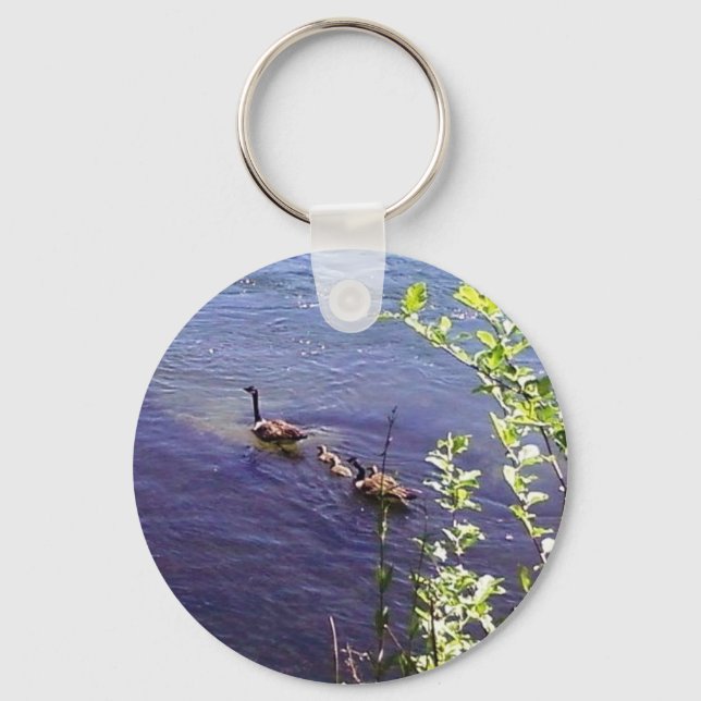 Porte-clés Famille canadienne d'oies (Recto)