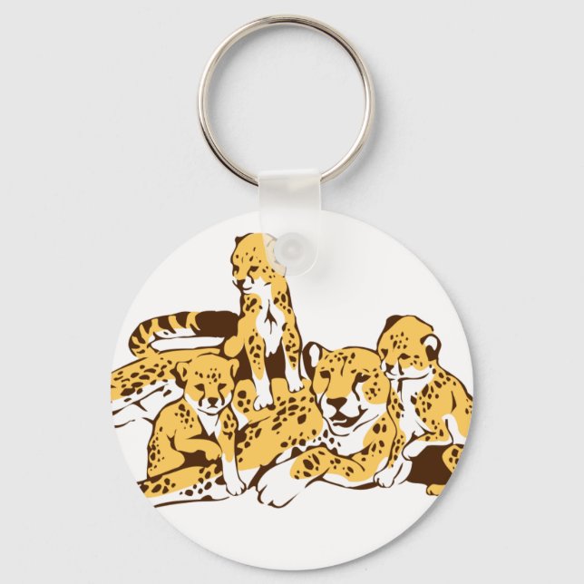 Porte-clés Famille Cheetah (Recto)