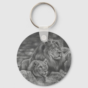 Porte-clés Famille de lion