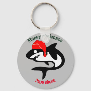 Porte-clés famille de noël de requin, personnaliser personnal