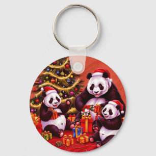 Porte-clés Famille De Pandas Ouverture Des Présentations De N