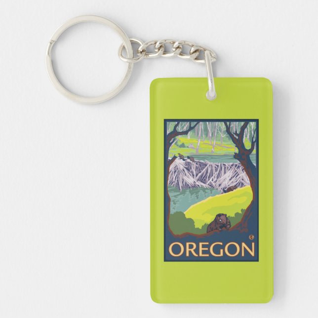 Porte-clés Famille des castors (Devant)