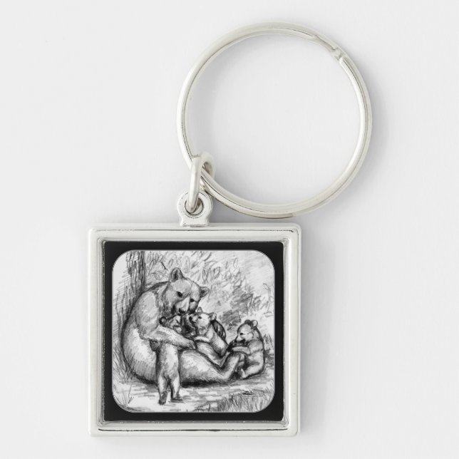 Porte-clés Famille d'ours (Devant)
