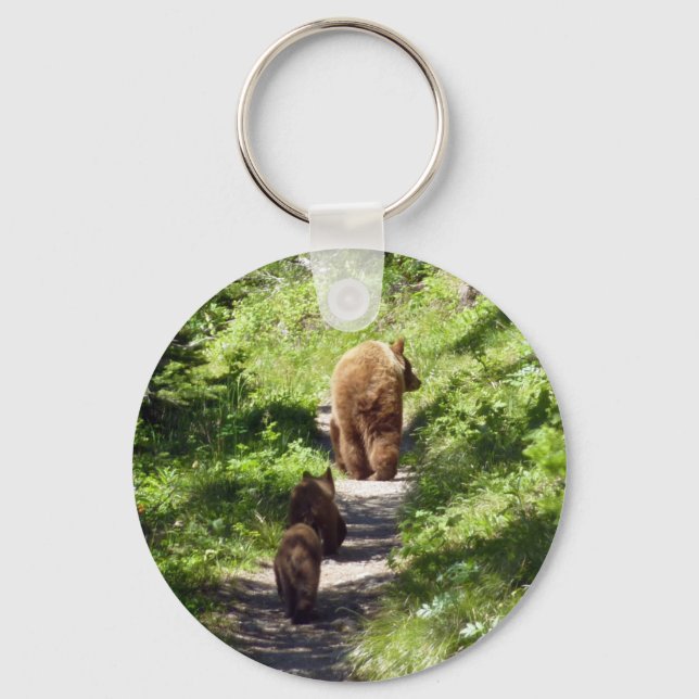 Porte-clés Famille d'ours brun (Recto)