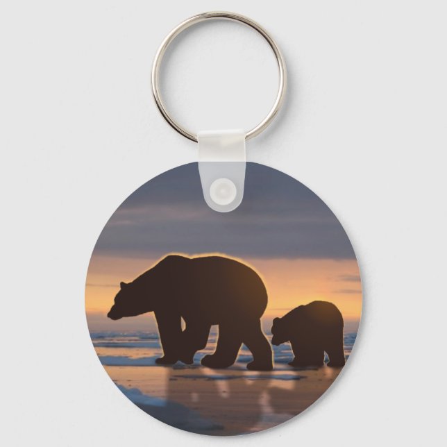 Porte-clés Famille d'ours polaires (Recto)