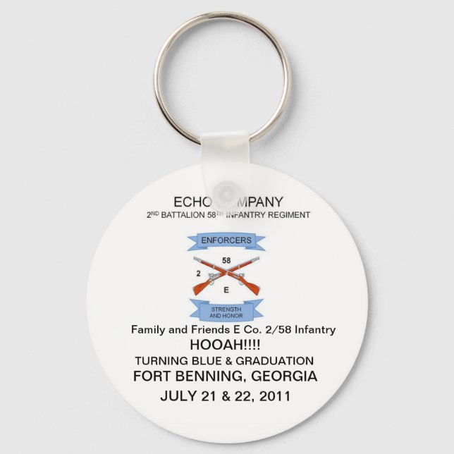 Porte-clés Famille et amis E Co. 2/58 Porte - clé d'infanteri (Recto)