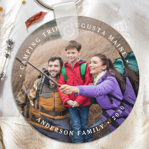 Porte-clés Famille moderne 2 Photo Unique Photo Personnalisée