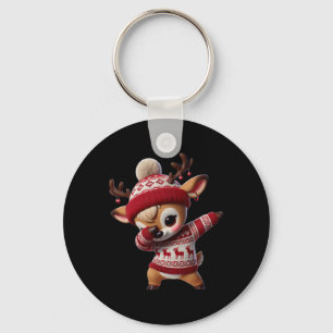 Porte-clés Famille Noël Dabbing Reinder Xmas Deer Kids G