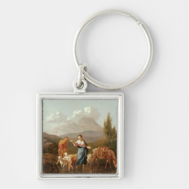 Porte-clés Famille sainte à un courant (Devant)