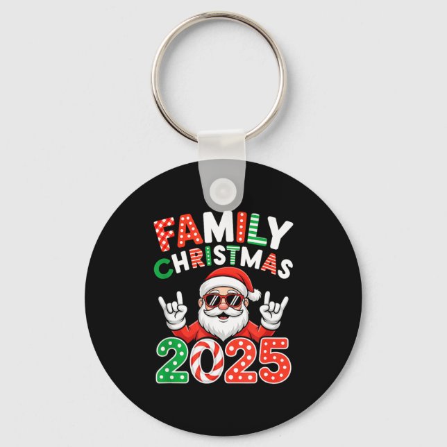 Porte-clés Family Christmas 2025 Rocker Santa Sungles Matchin (Recto)