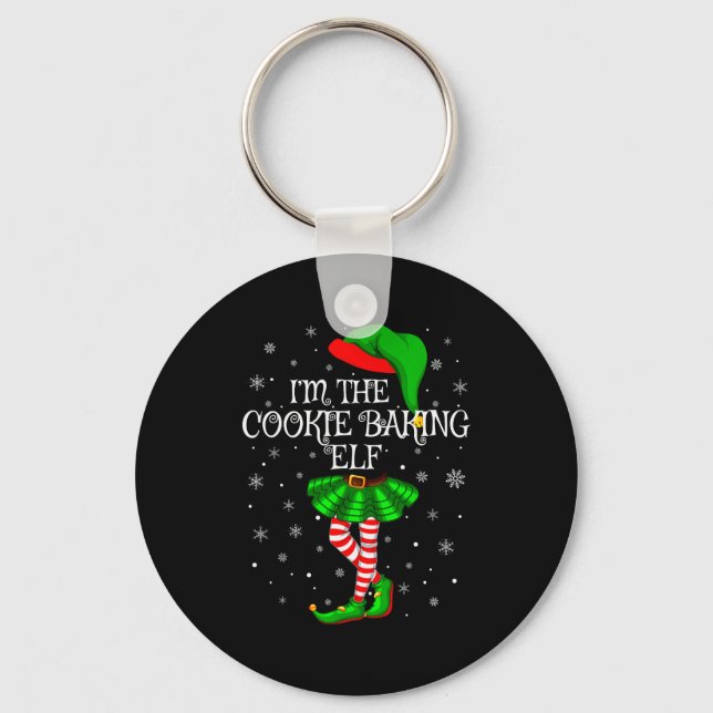 Porte-clés Family Matching Women Girls The Cookie Baking Elf  (Recto)