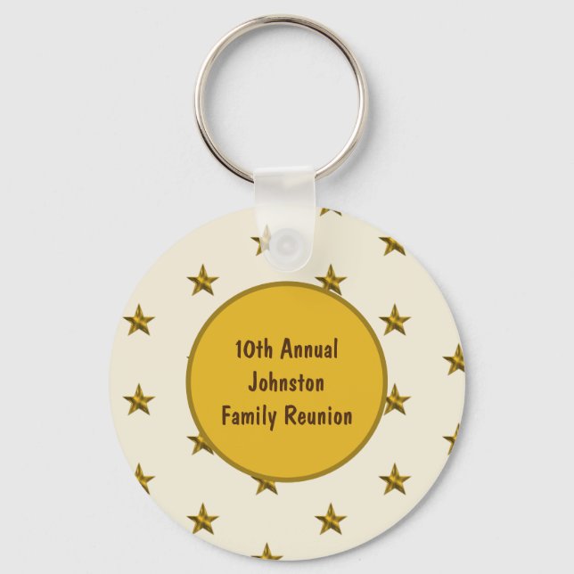 Porte-clés Family Reunion Gold Star Keepsake Annual Big Event (Recto)