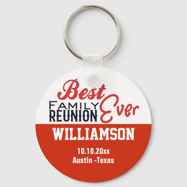 Porte-clés Family Reunion Keepsake Party Favor (Recto)