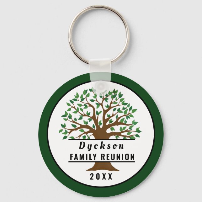 Porte-clés Family Reunion Tree Souvenir Keepsake Keychain (Recto)