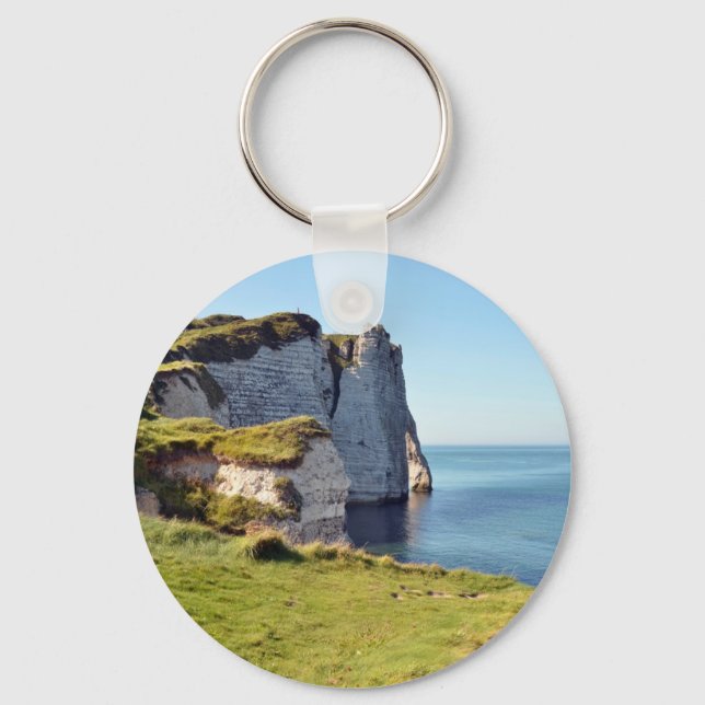 Porte-clés Famous cliffs of Etretat in France (Recto)