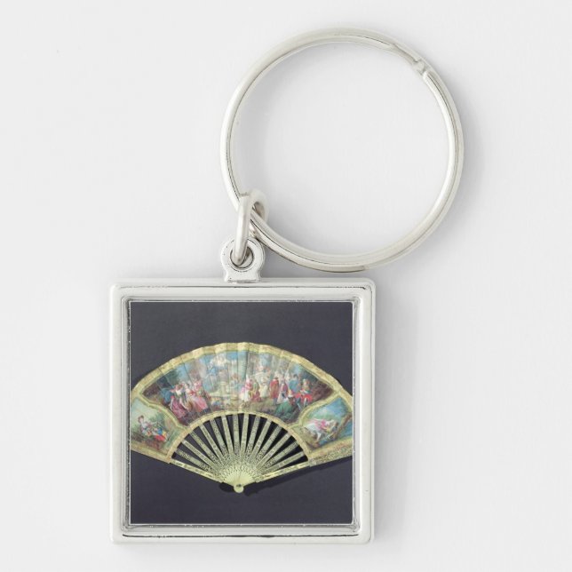 Porte-clés Fan de cour, Français, XVIIIème siècle (ivoire et (Devant)