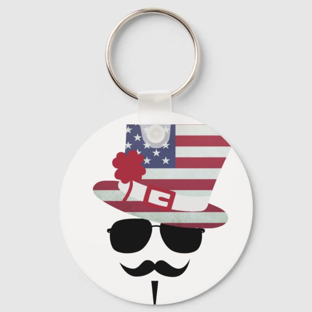 Porte-clés Fan with Mustache (Recto)