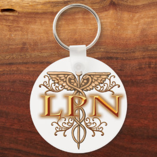 Porte-clés Fancy Cuivre Caduceus LPN Infirmière