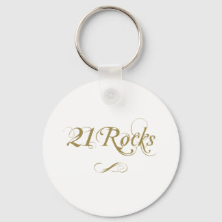 Porte-clés Fancy Gold 21e anniversaire