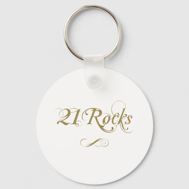 Porte-clés Fancy Gold 21e anniversaire (Recto)