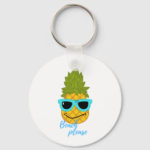 Porte-clés Fantaisie D'Ananas Avec Lunettes De Soleil Été