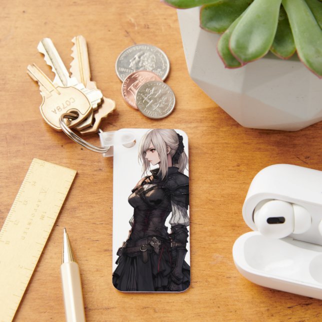 Porte-clés Fantaisie de fille magnifique d'anime (Bureau)