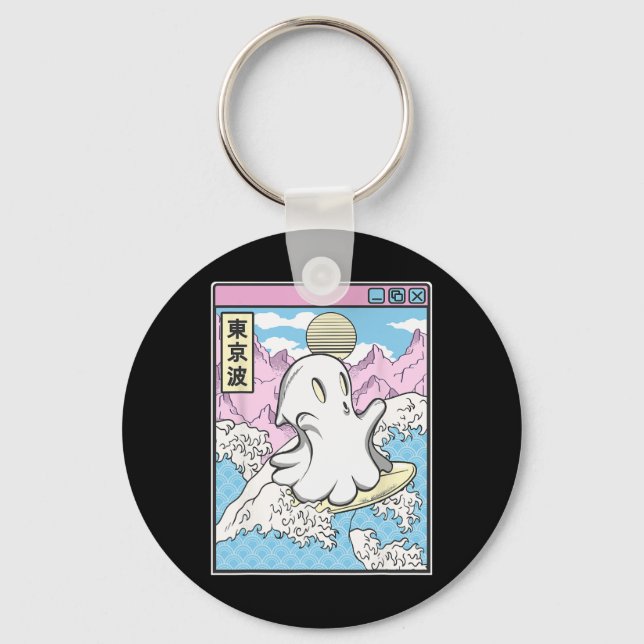 Porte-clés Fantôme de surf dans l'anime de vagues japonaises  (Recto)