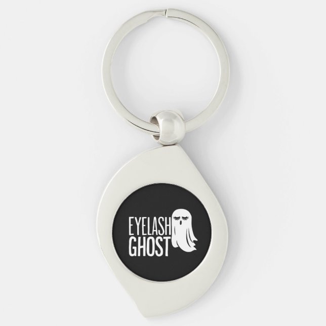Porte-clés Fantôme des cils d'Halloween (Devant)