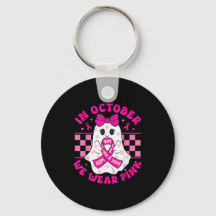 Porte-clés Fantôme d'Halloween effrayant Ruban rose de sensib