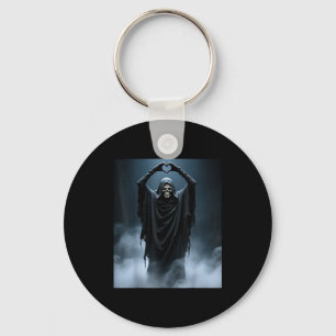 Porte-clés Fantôme drôle coeur mains visage effrayant hallowe