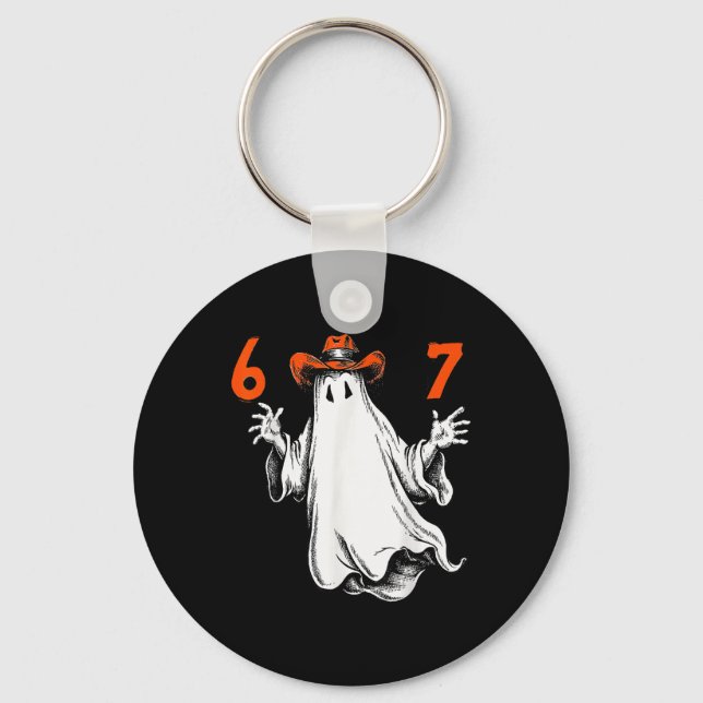 Porte-clés Fantôme effrayant numéro 67 Halloween effrayant Si (Recto)