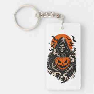 Porte-clés fantôme et citrouille d'Halloween migno