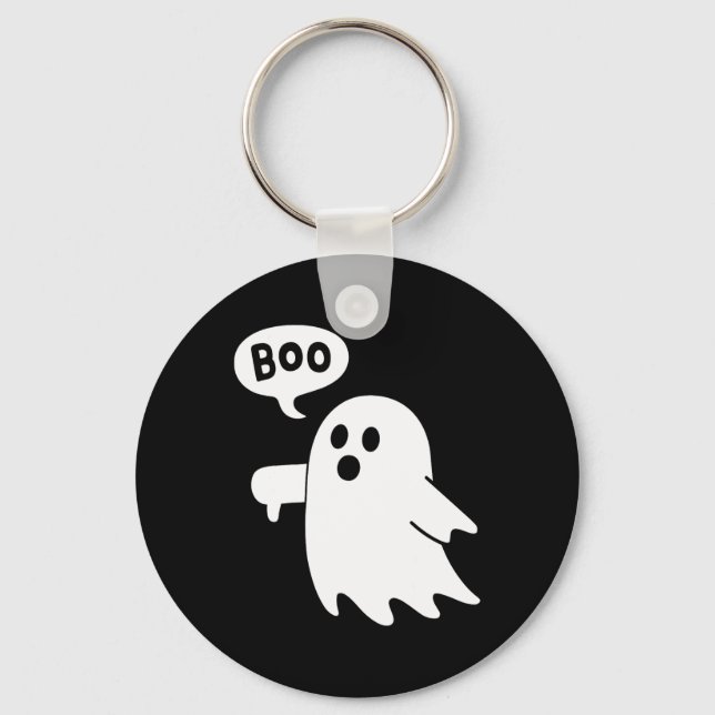 Porte-clés Fantôme hurlant Boo Ghost de désapprobation (Recto)