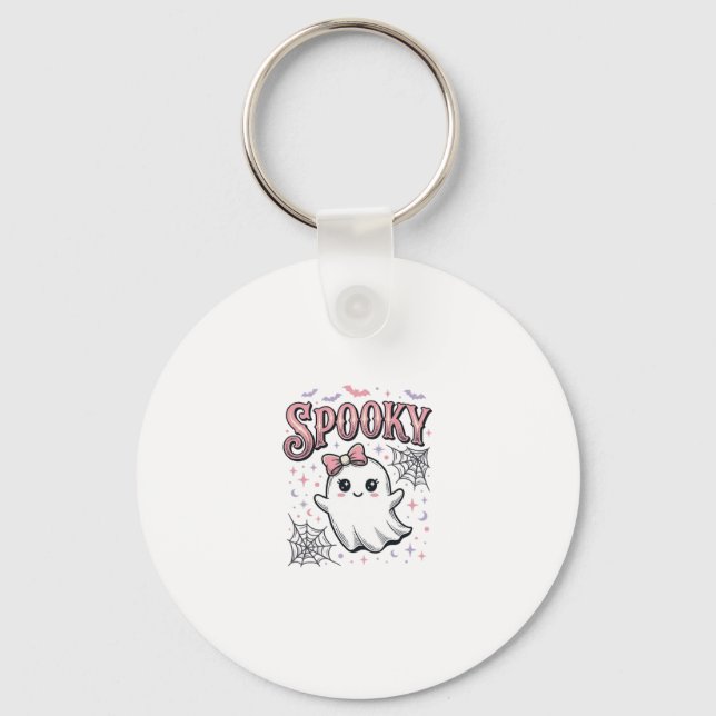 Porte-clés Fantôme Mignon ÉpoUVantable Design de Chemise Vint (Recto)