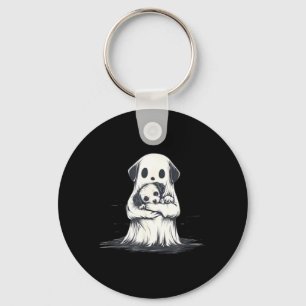 Porte-clés Fantôme tenant un chiot Costume drôle d'Halloween