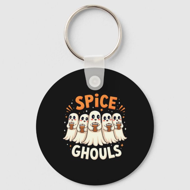Porte-clés Fantômes d'épices Halloween Fantôme Citrouille (Recto)