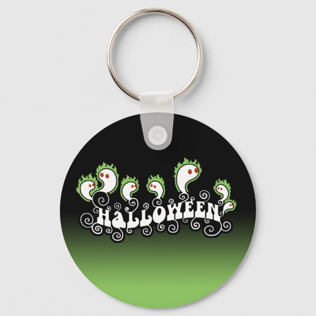 Porte-clés Fantômes d'Halloween (Recto)