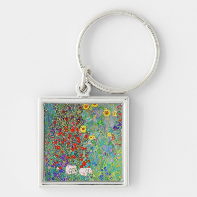 Porte-clés Farm Garden With Sunflowers Gustav Klimt (Devant)
