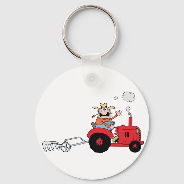 Porte-clés Farmer On A Tractor Keychain (Recto)