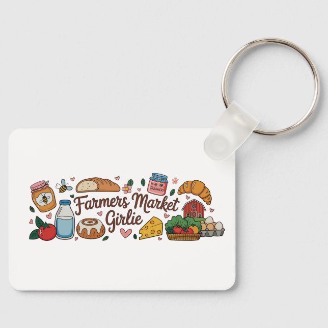 Porte-clés Farmers Market Girlie Girly Trendy Aesthetic Local (Recto)