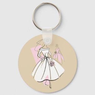Porte-clés Fashion Bride Neutral Groupe porte - clé rond