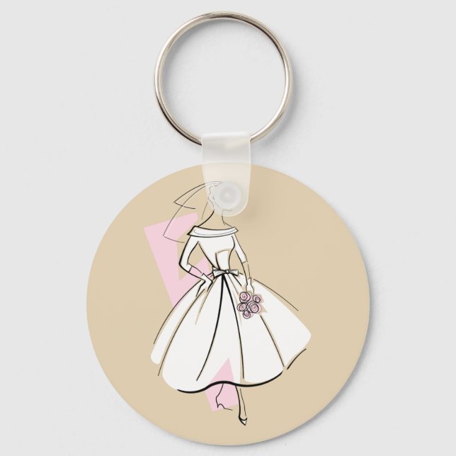 Porte-clés Fashion Bride Neutral porte - clé ronde (Recto)