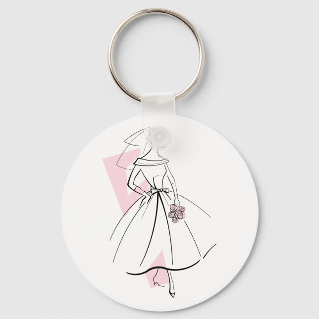 Porte-clés Fashion Bride porte - clé rose (Recto)