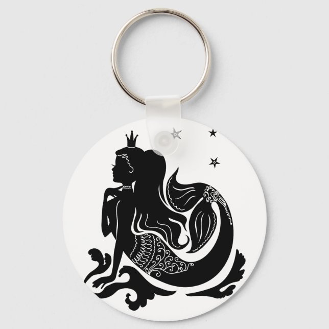 Porte-clés Fashion Mermaid illustration design et tendance (Recto)