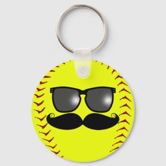 Porte-clés Fastpitch Softball Mustache Porte - clé