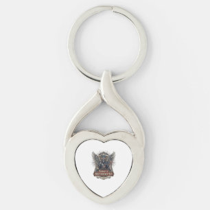 Porte-clés Faucheuse Chrome Patriotique Squelette & Re