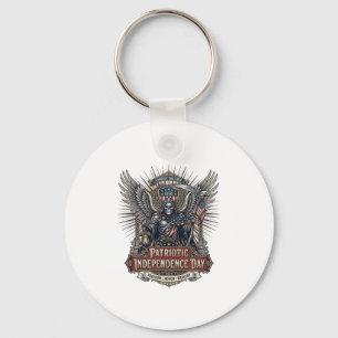 Porte-clés Faucheuse Chrome Patriotique Squelette & Re