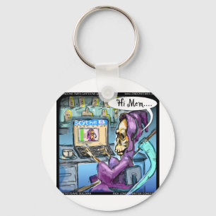 Porte-clés Faucheuse & Skythe Cadeaux Drôles Cartes & T-Shirt