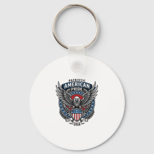 Porte-clés Faucon de bataille patriotique Aigle patriotique &