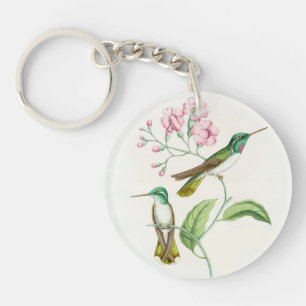 Porte-clés Faune florale d'animaux de fleurs d'oiseaux de